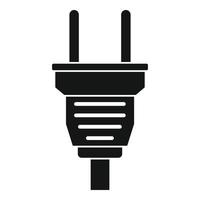 Wire plug icon, simple style vector