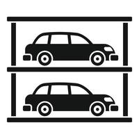 Underground mall parking icon, simple style vector