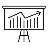 Seo banner graph icon, outline style vector