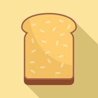 Breakfast toast icon, flat style vector