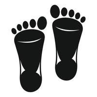 Foot silhouette icon, simple style vector