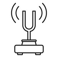 Physics sound stand icon, outline style vector