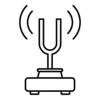 Physics sound stand icon, outline style vector