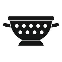 Steel sieve icon, simple style vector