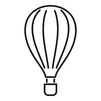 Fun air balloon icon, outline style vector