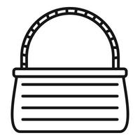 Basketry icon, outline style vector