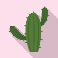 Desert cactus icon, flat style vector