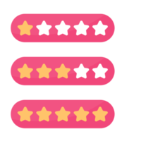 Star rating For checking customer satisfaction in using the service png