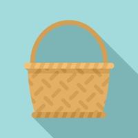 Bamboo wicker icon, flat style vector
