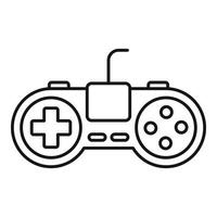 Video game addiction icon, outline style vector