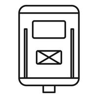 Mailbox icon, outline style vector