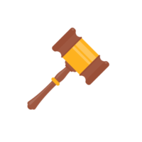 judge hammer Use knocks to decide a lawsuit. A wooden hammer to hit the auction close. png