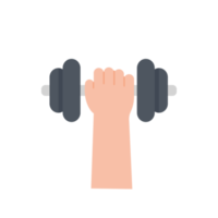 Fitness dumbbells made of steel with weights for lifting exercises to build muscle. png