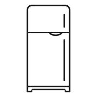 Retro fridge icon, outline style vector