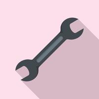 Pipe wrench icon, flat style vector