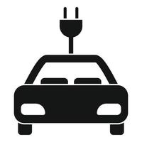 icono de coche híbrido ecológico, estilo simple vector