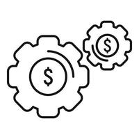 Startup gear system icon, outline style vector