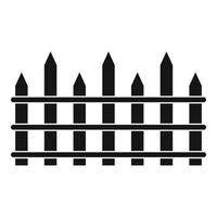 Rustic fence icon, simple style vector