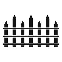 Rustic fence icon, simple style vector