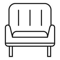 Home armchair icon, outline style vector