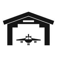 Industry military hangar icon, simple style vector