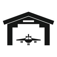 icono de hangar militar de la industria, estilo simple vector