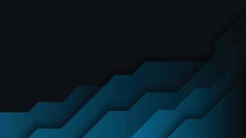 Abstract technology geometric blue and black color with blue light on black background. vector