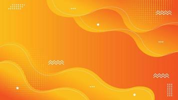 Geometric background. Fluid shapes composition with orange color. vector