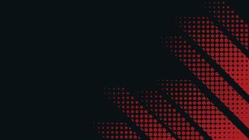 Red abstract halftone dots with black color background. vector