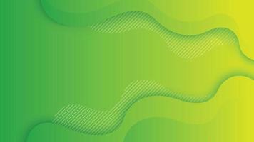 Liquid green color background design. Fluid shapes composition vector