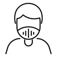 Protester man icon, outline style vector