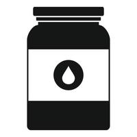 Milk jar icon, simple style vector