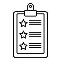 Famous actor checklist icon, outline style vector