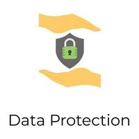 Trendy Data Protection vector