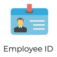 Trendy Employee ID vector