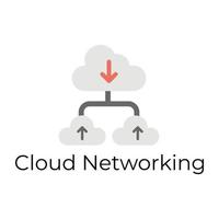 Trendy Cloud Networking vector