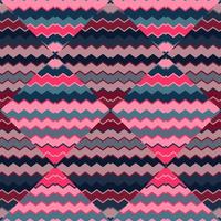 Creative zig zag wave seamless pattern. Hand drawn lines mosaic ornament. Retro stripes print wallpaper. vector