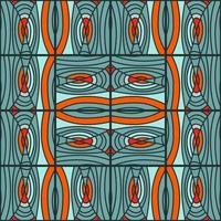 Mosaic of lines seamless pattern in dodle style. Hand drawn abstract wood texture vintage ornament. vector
