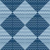 Hand drawn wavy seamless pattern. Abstract zig zag lines mosaic ornament. vector