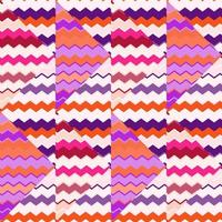 Creative zig zag wave seamless pattern. Hand drawn lines mosaic ornament. Retro stripes print wallpaper. vector