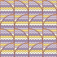 Hand drawn Tribal wave lines seamless pattern. Abstract zig zag mosaic tile ornament. vector