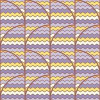 Hand drawn Tribal wave lines seamless pattern. Abstract zig zag mosaic tile ornament. vector