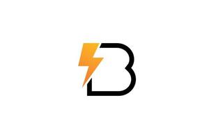 vector de energía del logotipo b para la empresa de identidad. ilustración de vector de plantilla de voltio de letra inicial para su marca.