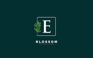 E logo floral vector for identity company. initial letter nature template vector illustration for your brand.