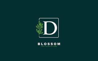 D logo floral vector for identity company. initial letter nature template vector illustration for your brand.