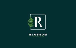 R logo floral vector for identity company. initial letter nature template vector illustration for your brand.