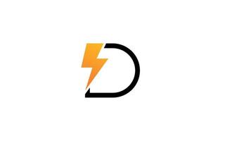 D logo energy vector for identity company. initial letter volt template vector illustration for your brand.