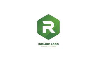 R logo shape for identity. letter template vector illustration for your brand.