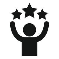 Vip person icon, simple style vector