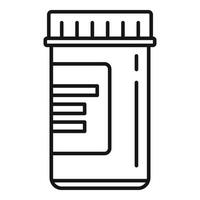 Pill jar icon, outline style vector